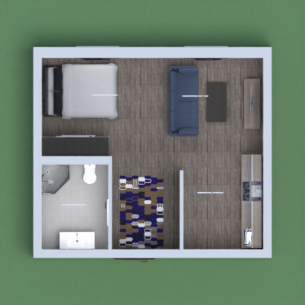so for this small apartment my color scheme was grey,blue,and white. I tried to arrange the furniture properly as I did not have that much space, but i hope you like my small apartment.