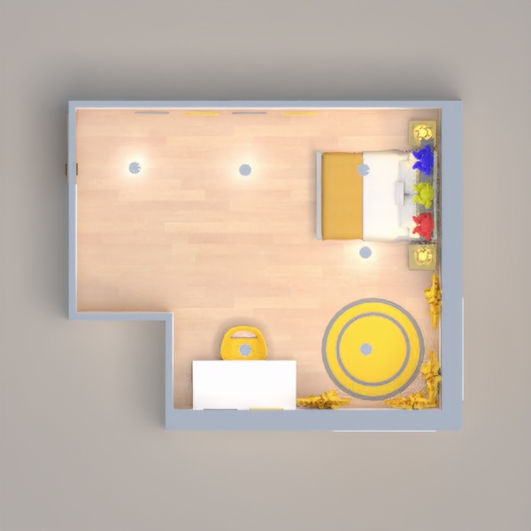 here is a modern grey and yellow bedroom!! please vote!!! i am only 12!!!!