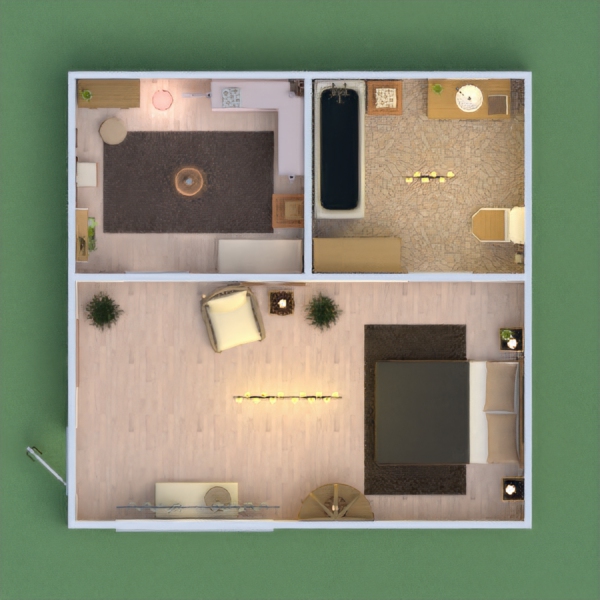 I'm really happy with this week's theme, I really loved creating these 3 rooms. The color palette I used was turned towards earthy tones and neutrals. I hope you'll like it !!!!!