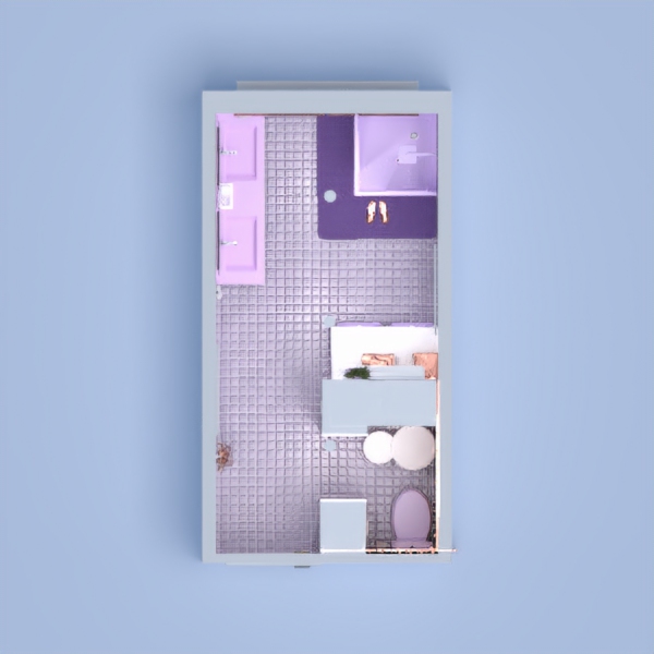 Hi! I hope you like my pastel bathroom! I went with pastel purple as my main color. And white. I hope you like the little separate toilet area for extra privacy. I made lots of storage and space. I hope you like it!