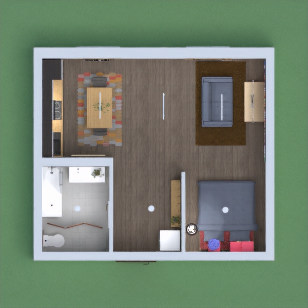 An apartment with all necessary utilities for everyday life. The apartment has been based on my idea to make it as artistic as possible and to make it something special. I hope you like this twist in designing architecture for apartments.=)