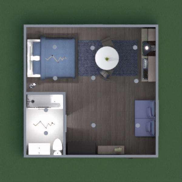 This is a small studio room that has a kitchen, a sleeping area, and a bathroom. please leave comments and let me know where i can find you design so i can vote for you! Thanks :))
