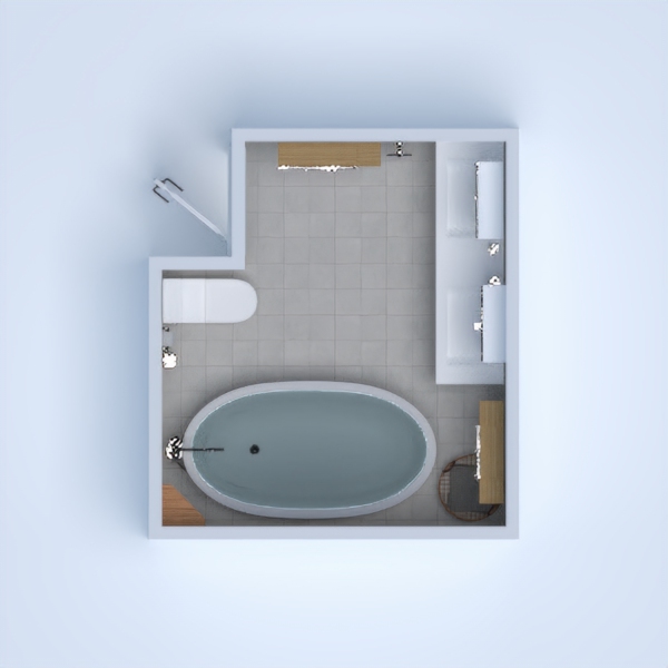 It's a little bathroom for people that like little spaces