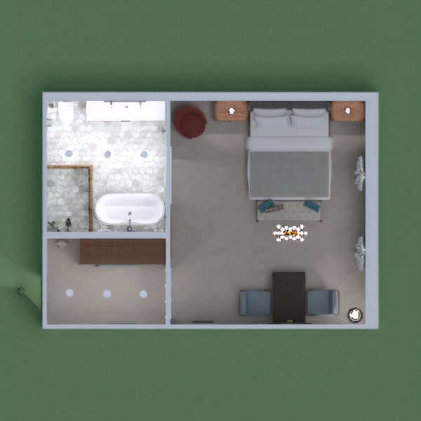 A super simple hotel room with all the needed amenities. Nothing fancy, just functional :)