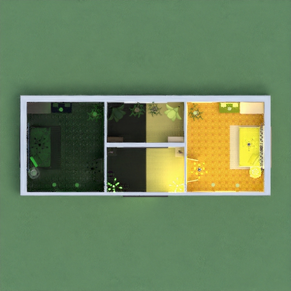 Bedrooms for sisters in green and yellow. Please leave constructive criticism and your room's page number!