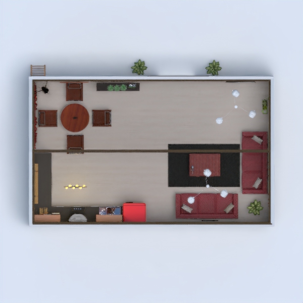LIVING+KITCHEN, FULLY FURNISHED WITH METALLIC, CONCRETE AND WOOD. DECORATED AND DESIGNED WITH A FIXED THEME. TAKE A LOOK AND GET SOME GOOD IDEAS :)