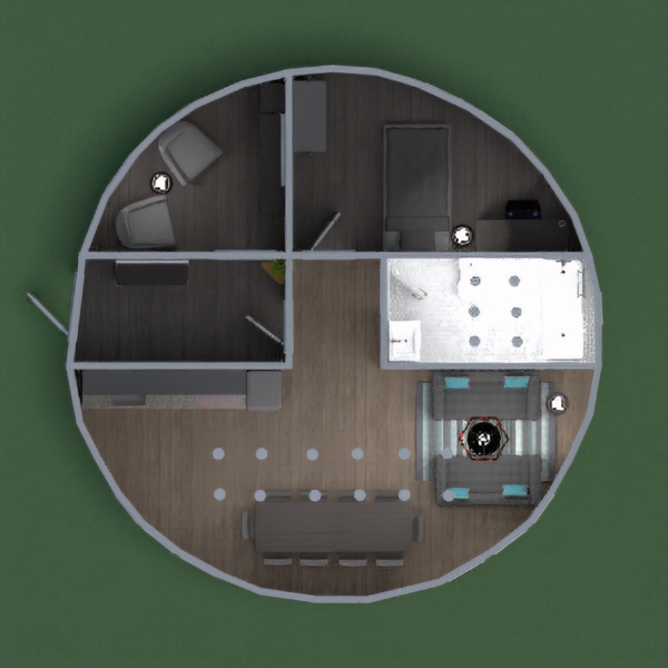 this is my circle house it's more of a modern and has a relaxing feel so please tell me what you think.