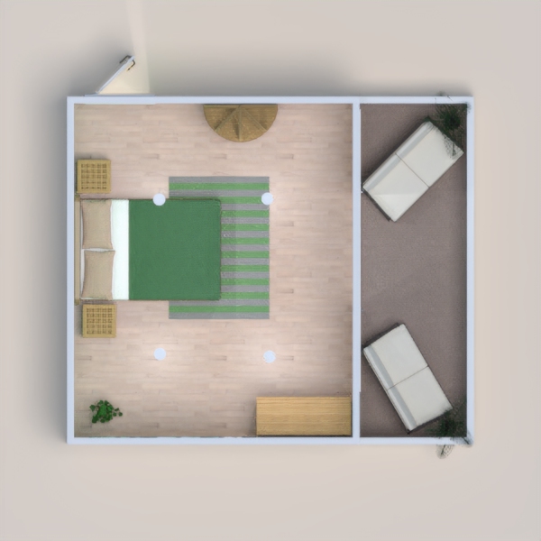 The main color of this bedroom is green and the balcony has many plants to add to the tropical vibe of the bedroom. I hope you like it and please vote for me! Good luck to everyone!