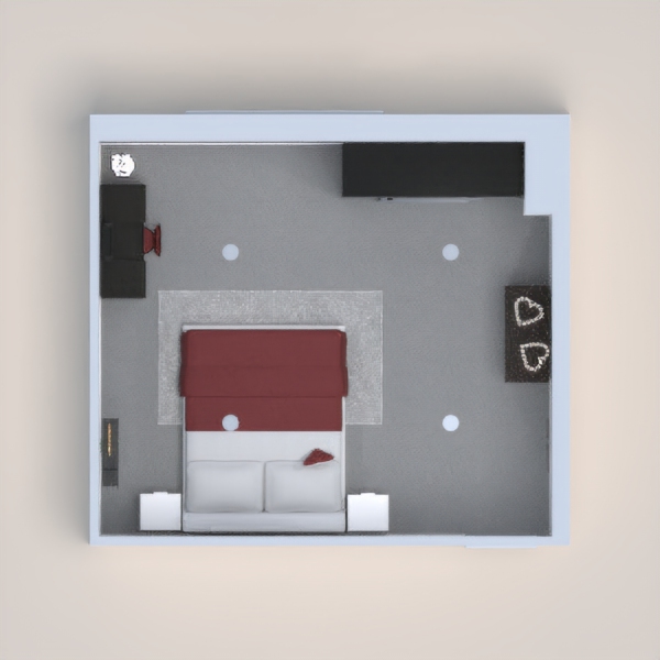 this is my dark red bedroom. hope u like it!