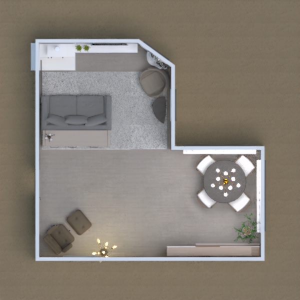 I wanted to create an ultra modern/contemporary area, thus the blacks, whites, and light wood tones.