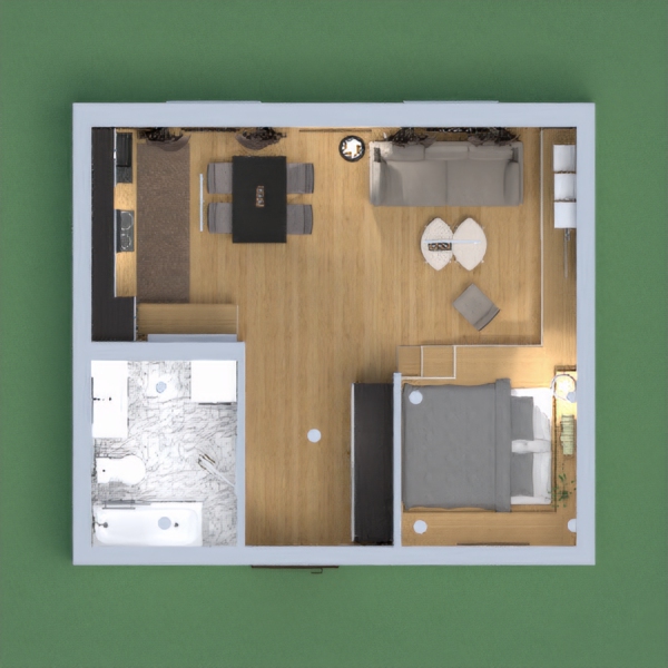 Hi guys! I wasn't able to join last two weeks challenge cause i got a problem with my internet connection. Thankfully it was already fixed. Anyways here's my design for todays challenge. Its a studio type apartment with modern wallpapers. Its a little mess on the top view so don't mind that. hihi Hope you like it :)