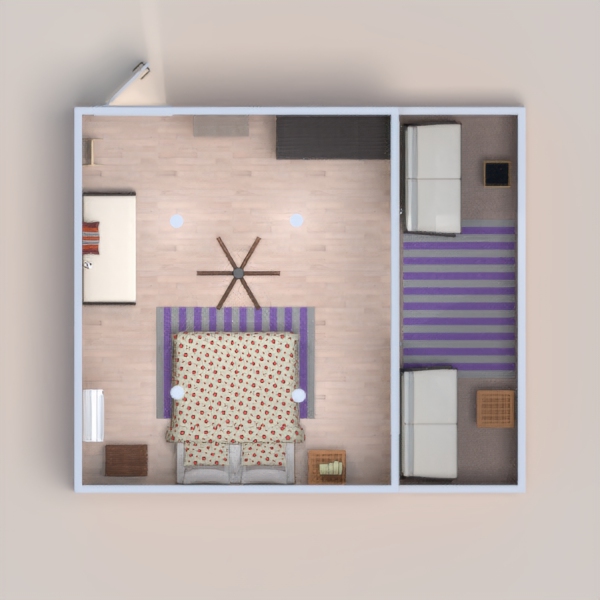 Bedroom with a balcony