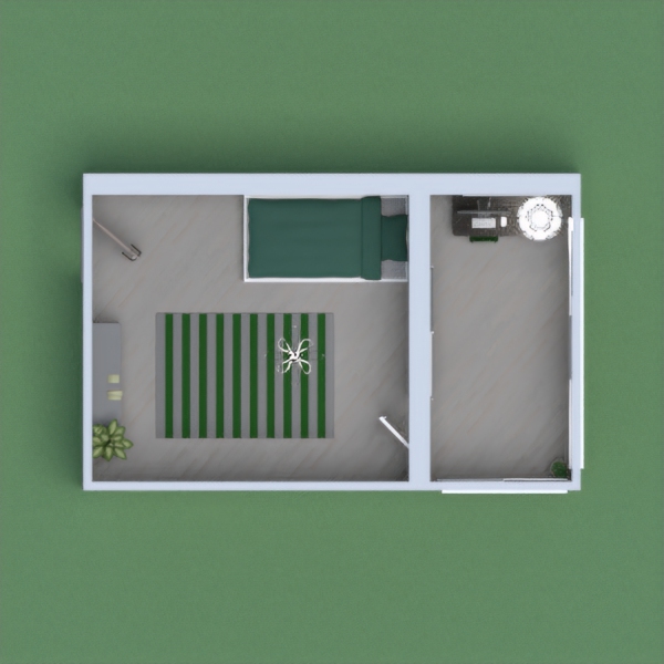 This is a teen boys room. His favorite colors are green and grey. I am 10 and I hope you enjoy my project as much as I do!