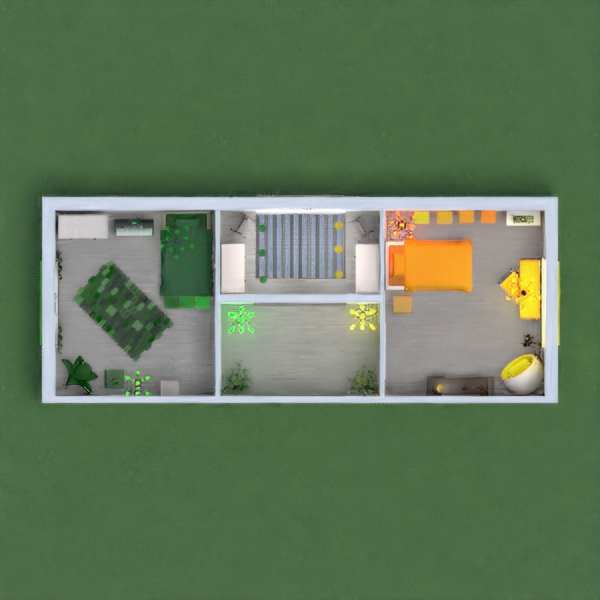 Two bedrooms for sisters and a closet in the middle.