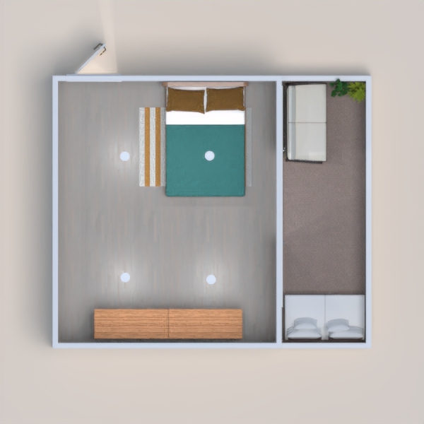 A modern Bedroom with a relaxing balcony