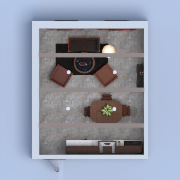 Hi, This is a living room/dining room for 3 people Moroccan style houses have a lot of brown and red so I used it please say what I could do better in the comments. Happy holidays. From Oli O