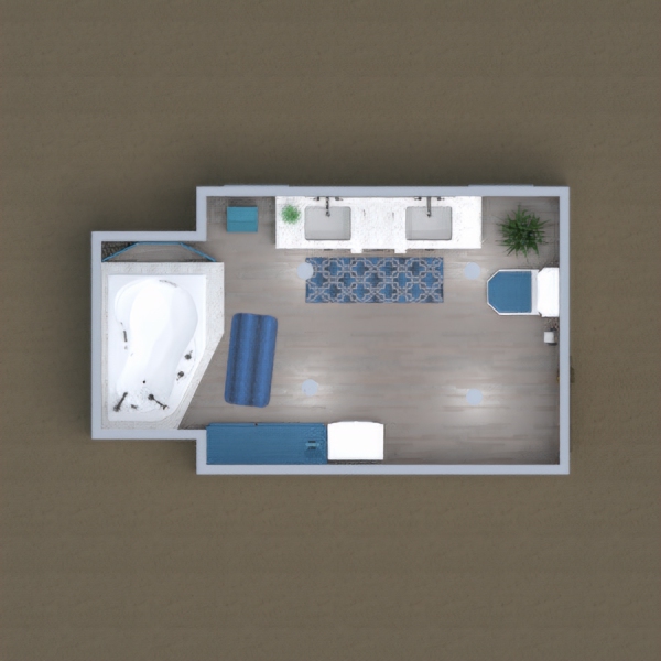 This is bathroom with blue end white. I tried my best to make it look nice. And to make a country interior. I hope you think it's a nice design, and you vote for me.
; )
