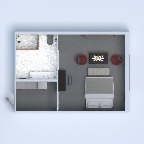 A modern living space consisting of a bedroom, bathroom and storage room/entrance hall.

For those who like my project thanks a lot and for those who don't I hope you reconsider.