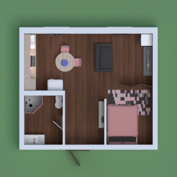This is a peaceful and simple apartment (my sister described because she always says what she thinks so anyway this is her description.). The colors are cottage core or vintage pink and chalkboard gray. (Now this is my conclusion). Drop a like or a comment if you like my design. Thank you. I will vote for everyone who votes for me.