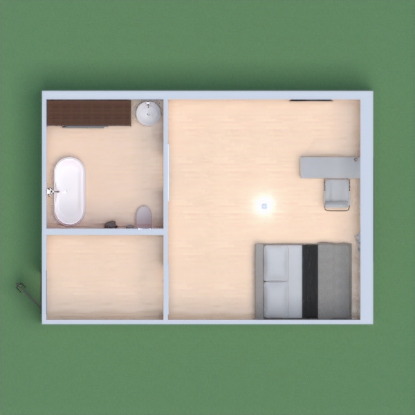Проект квартиры с ванной с возможностью вынесения кухни в отдельную комнату
