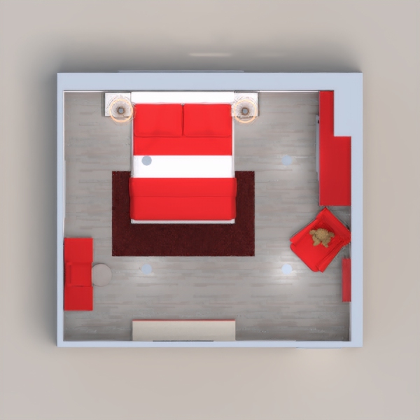 A Cute Red Bedroom. Please Like:)