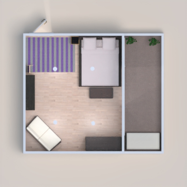 My personal bedroom and balcony