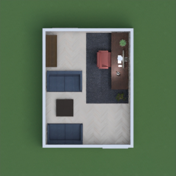 My name is Luca. I added a desk, a chair, two sofas, a carpet, a painting, a computer, a plant, a lamp, a coffee table, a rug, bookshelf with books, a light and some wallpaper. I know this is not the best but I think it is okay. I would appreciate it if you liked this office. Thanks!