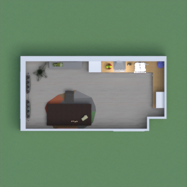 i made a small house that has kitchen,desk,shelve,and some decorations